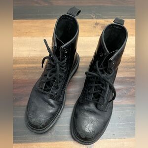 Dr. Martens 1460 Mono Smooth Black Leather Lace Up Boots